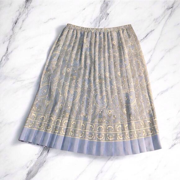 Leslie Fay Pleated Skirt Size 16P Print - Picture 1 of 7